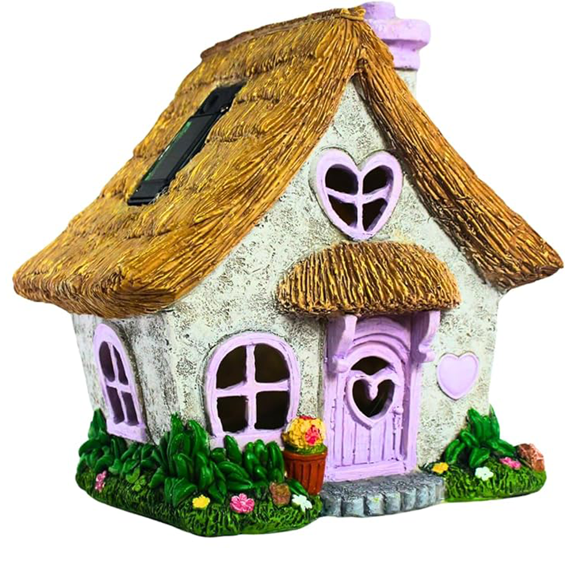 Lavender Solar Fairy Cottage House