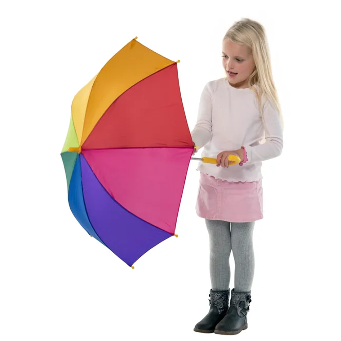 Clifton Kids Safe UPF50+ Wind Resistant Umbrella - Rainbow