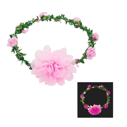 Pink Light Up Flower Fairy Garland