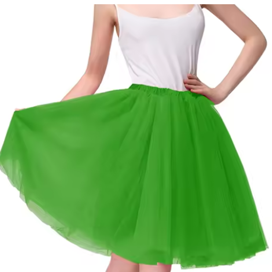 Long 60cm Green Tulle Tutu