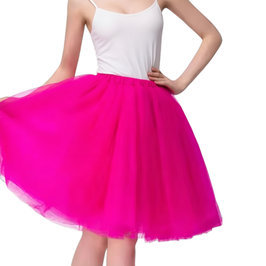 Long 60cm Hot Pink Tulle Tutu