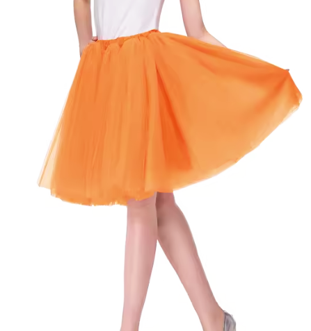 Long 60cm Orange Tulle Tutu