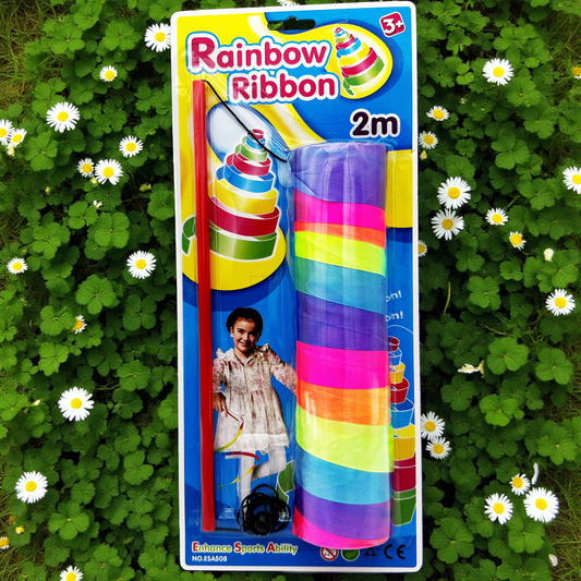 Magic Rainbow Ribbon Twirling Stick