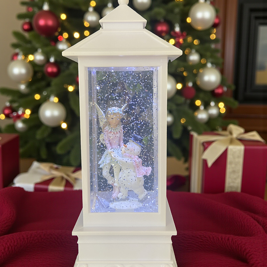 Magical Christmas Fairy and Snowman Lantern