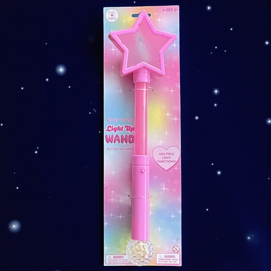 Magical Flashing Pink Star Light Up Fairy Wand