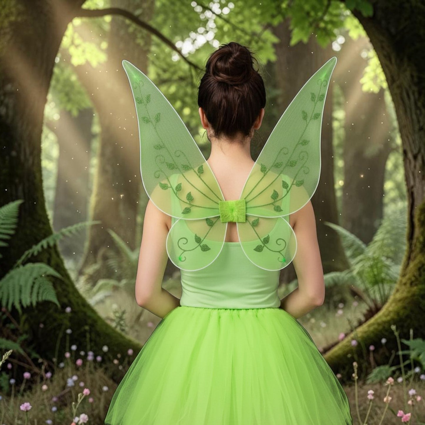 Magical Green Tutu and Tinker Bell Inspired Wings Set
