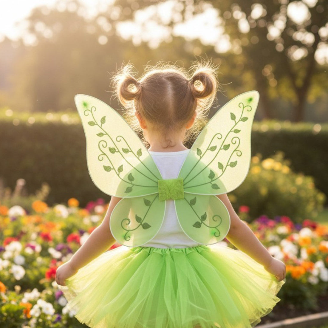 Magical Green Tutu and Tinker Bell Inspired Wings Set