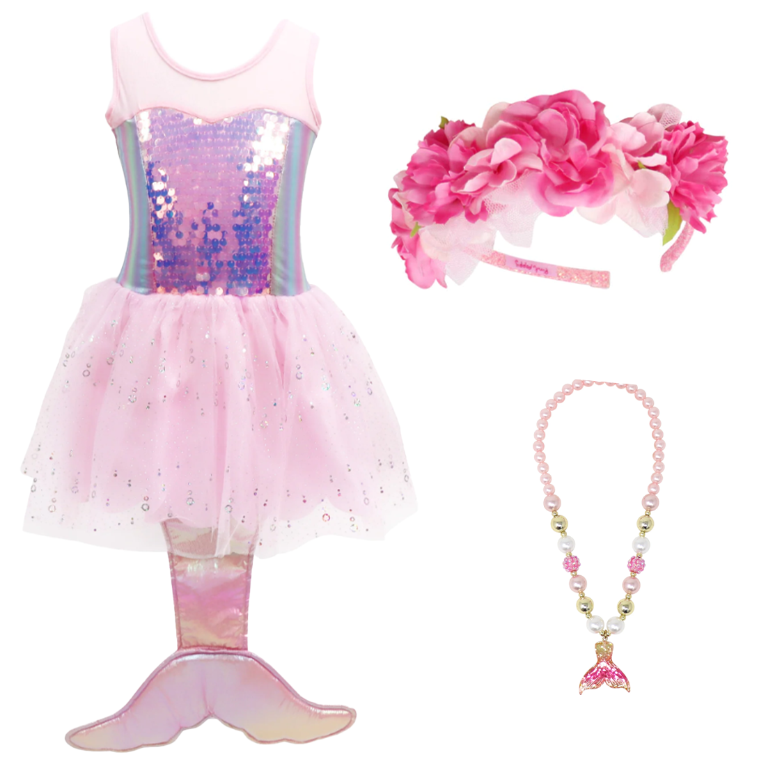 Mermaid Dress Bundle Pink 3-4 or 5-6 Years