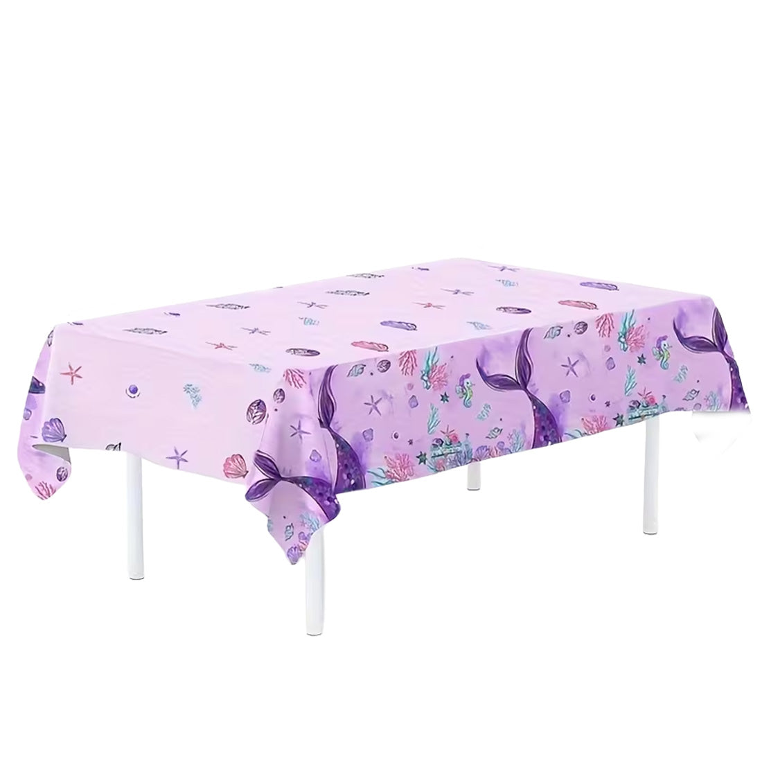 Mermaid Party Plastic Tablecloth Cover