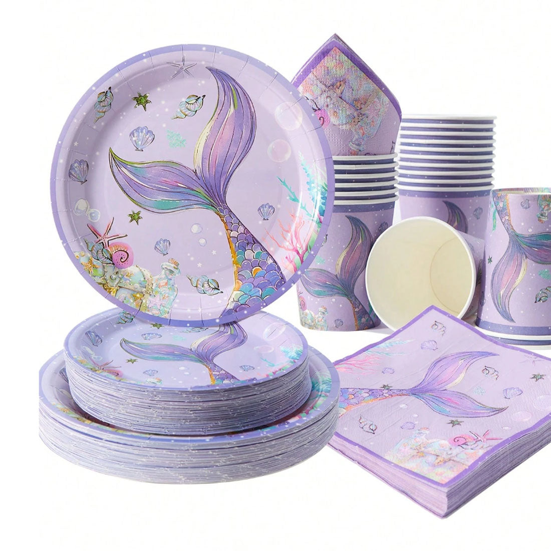 Mermaid Party Tableware 40 Piece Set