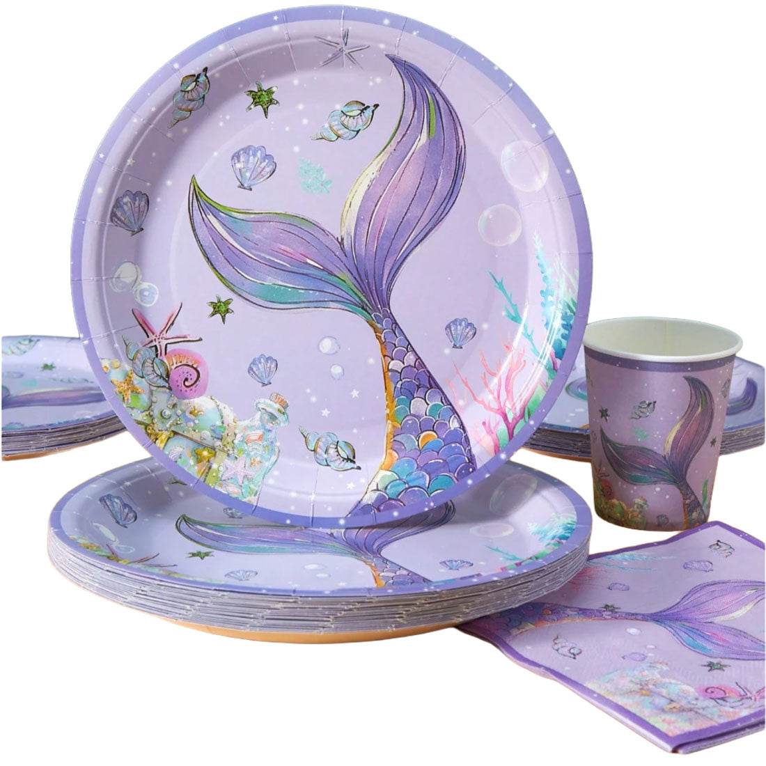 Mermaid Party Tableware 40 Piece Set