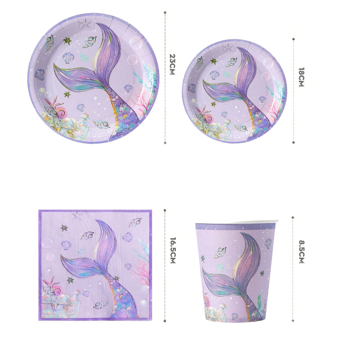 Mermaid Party Tableware 40 Piece Set