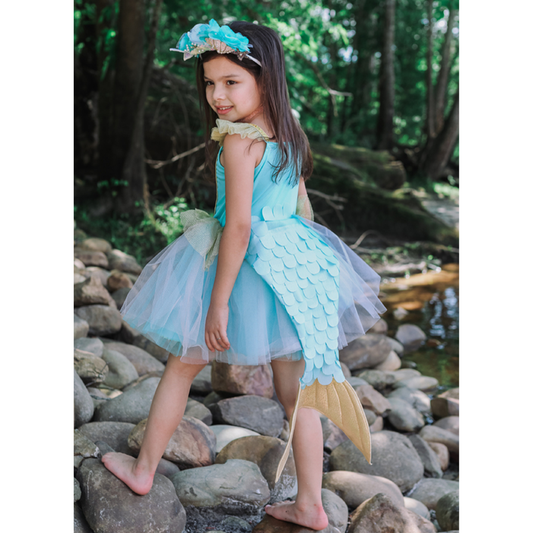 Mermalicious Mermaid Dress with Tail  Size 5-6
