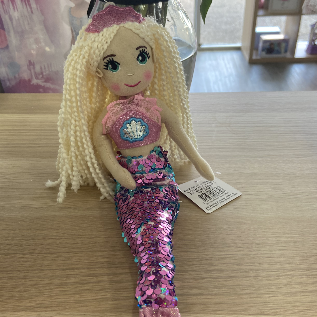 Sequin mermaid doll hotsell