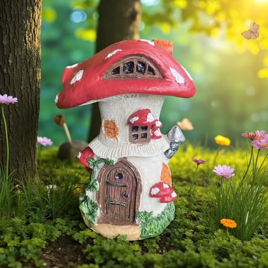 Miniature 10cm Red Mushroom Fairy House