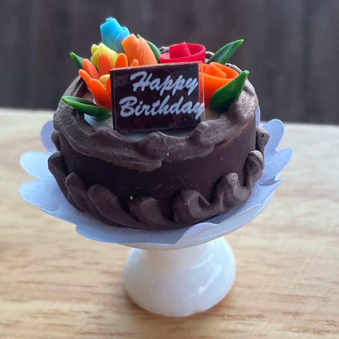 Miniature Chocolate Fairy Birthday Cake