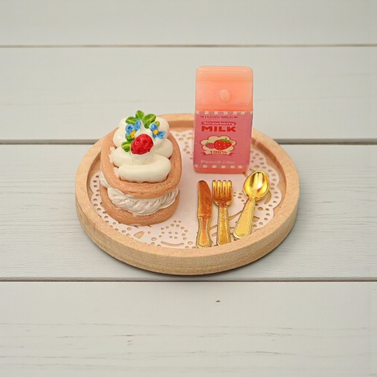 Miniature Fairy Cake and Milk Set
