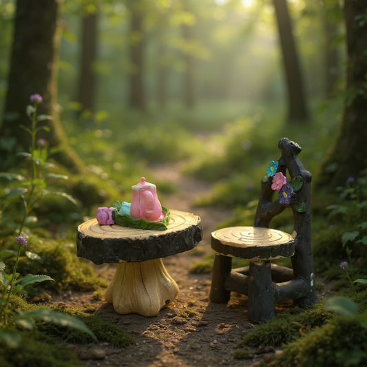 Miniature Fairy Garden Table and Chair Set