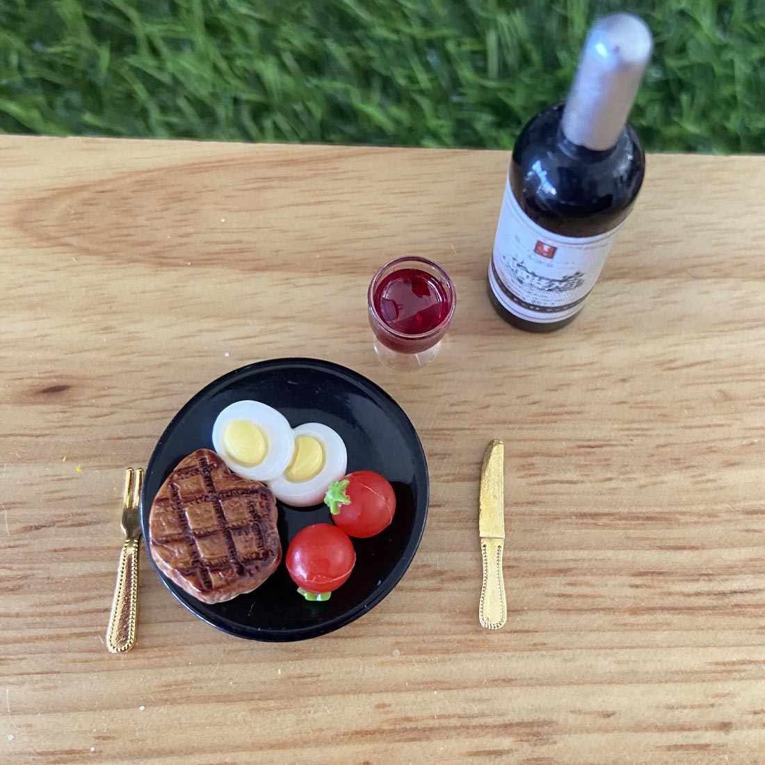 Miniature Fairy Steak Dinner Set