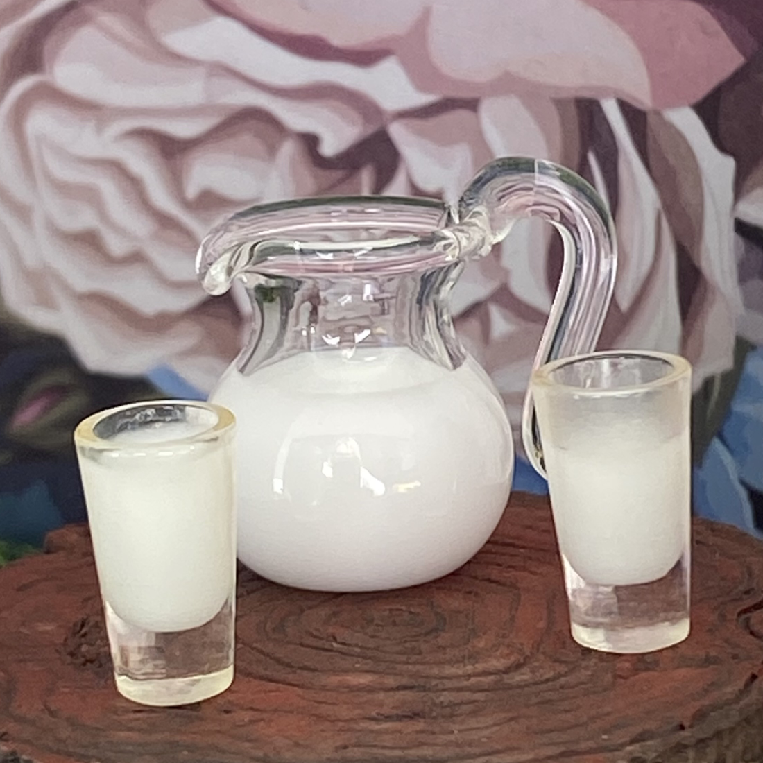 Miniature Milk Jug and Glasses 3 Piece Set