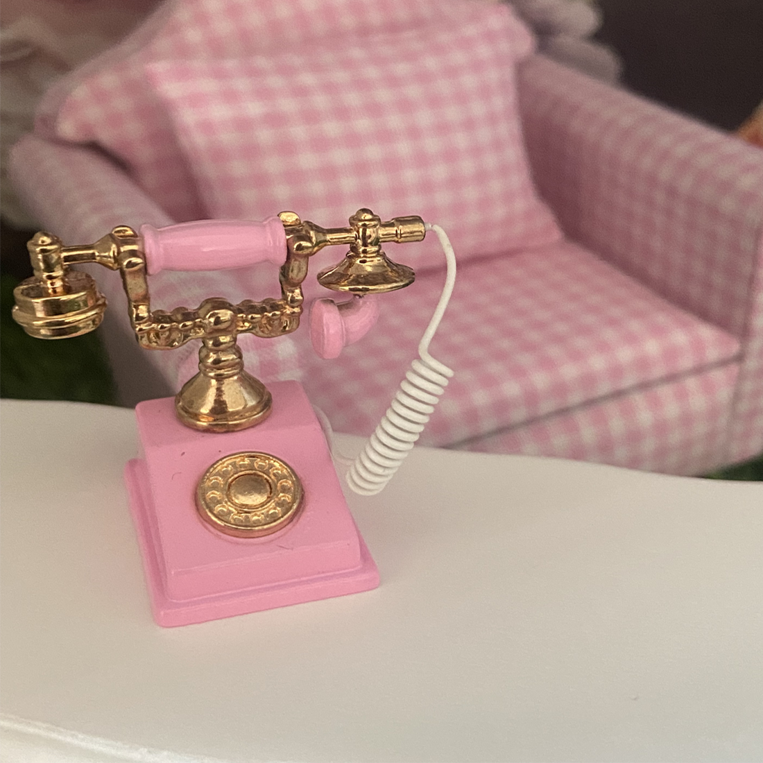 Miniature Pink Fairy Telephone