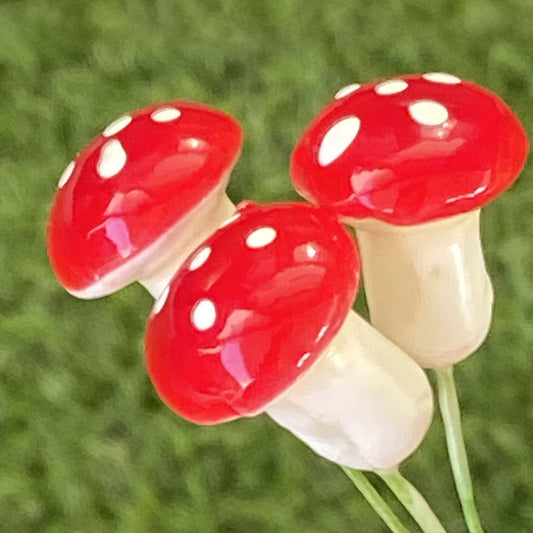 Miniature Red 2cm Mushrooms