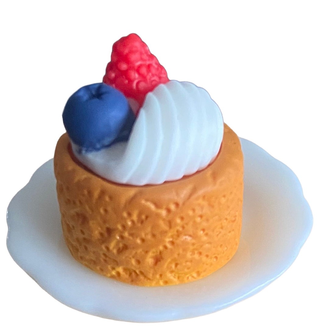 Miniature Slice of Cake on a Plate