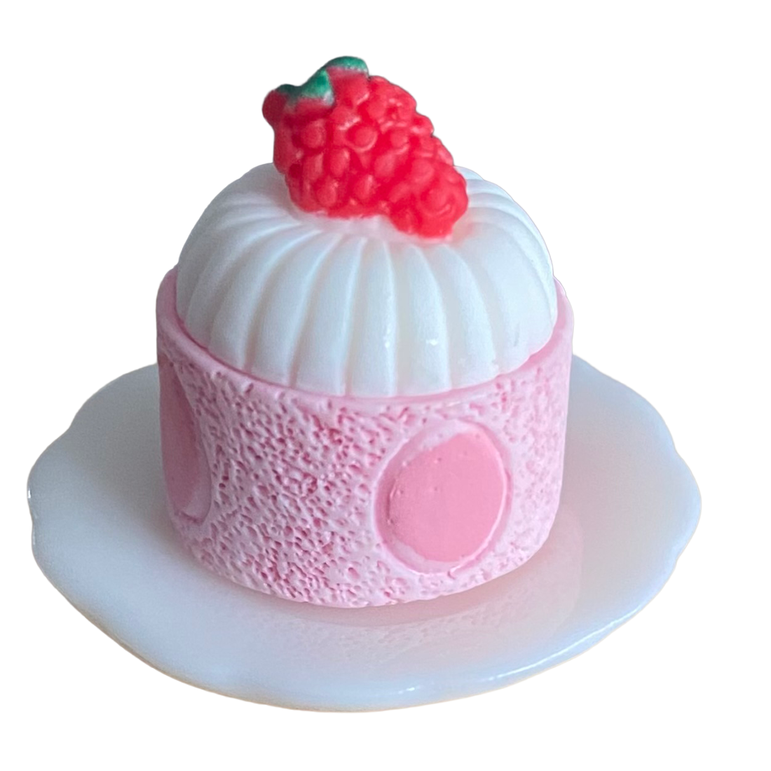 Miniature Slice of Cake on a Plate