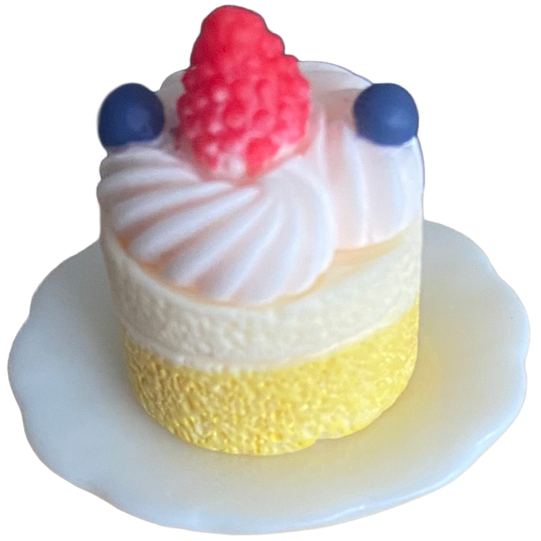 Miniature Slice of Cake on a Plate