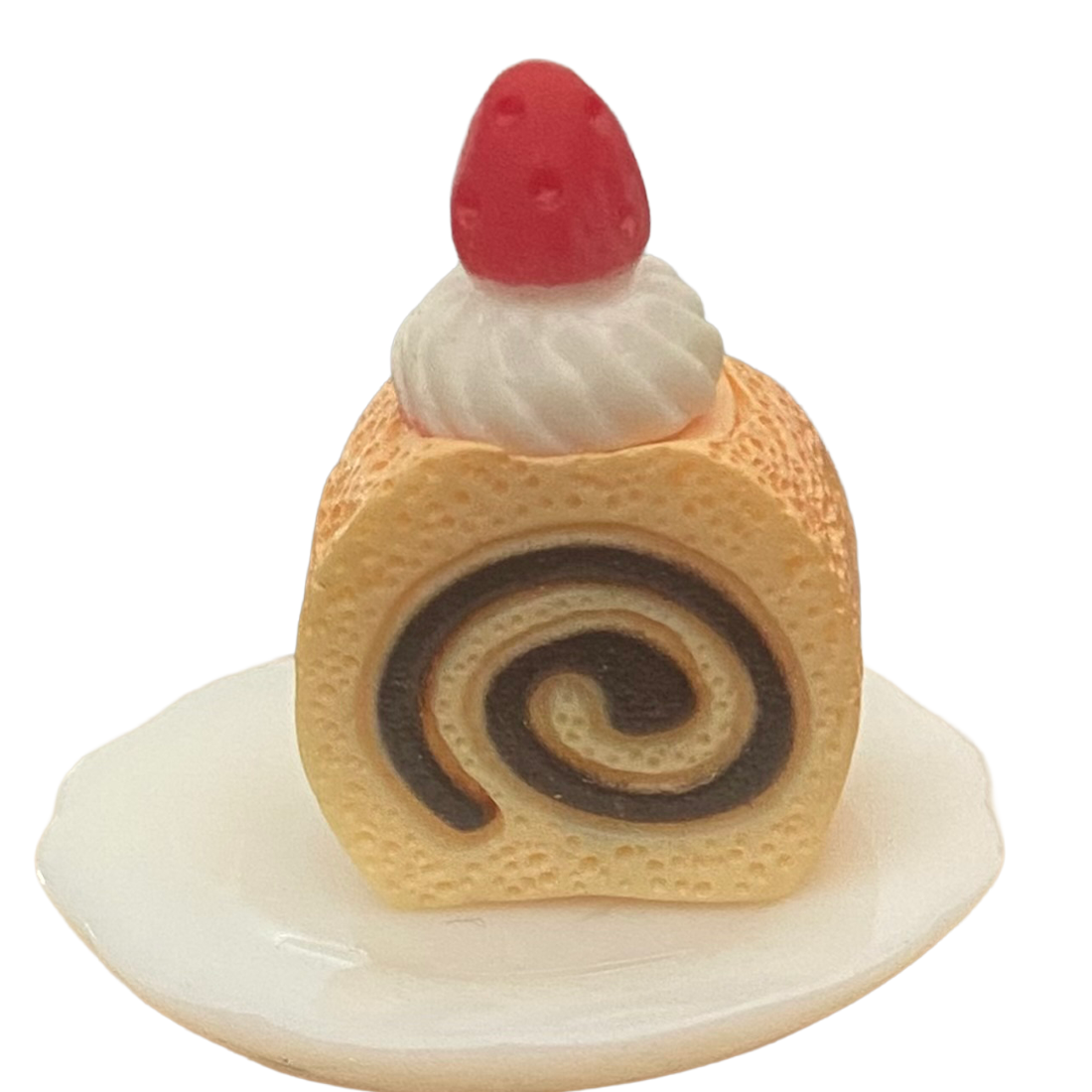 Miniature Slice of Cake on a Plate