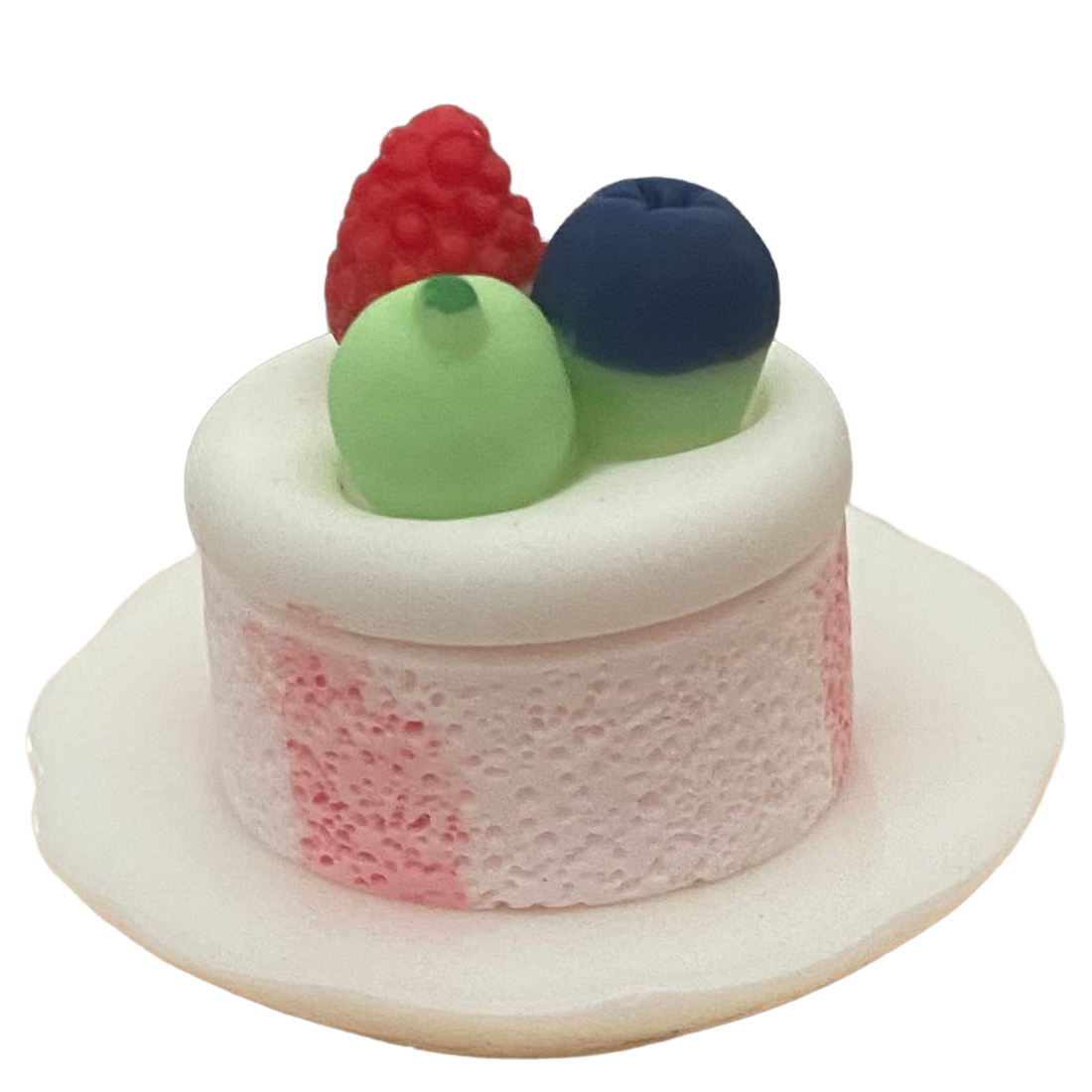 Miniature Slice of Cake on a Plate