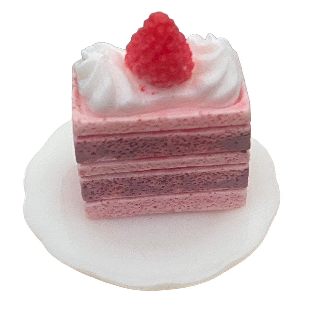 Miniature Slice of Cake on a Plate