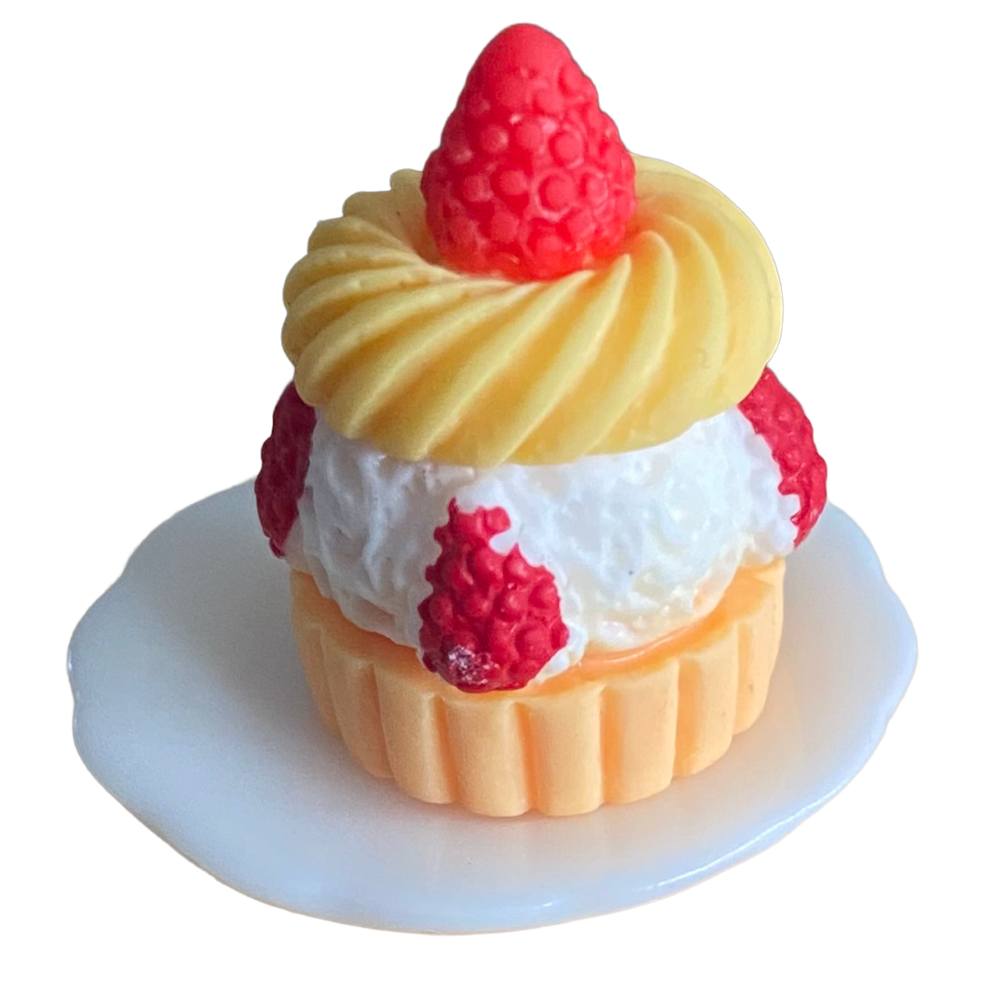 Miniature Slice of Cake on a Plate