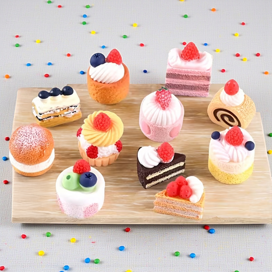 Miniature Slice of Cake on a Plate