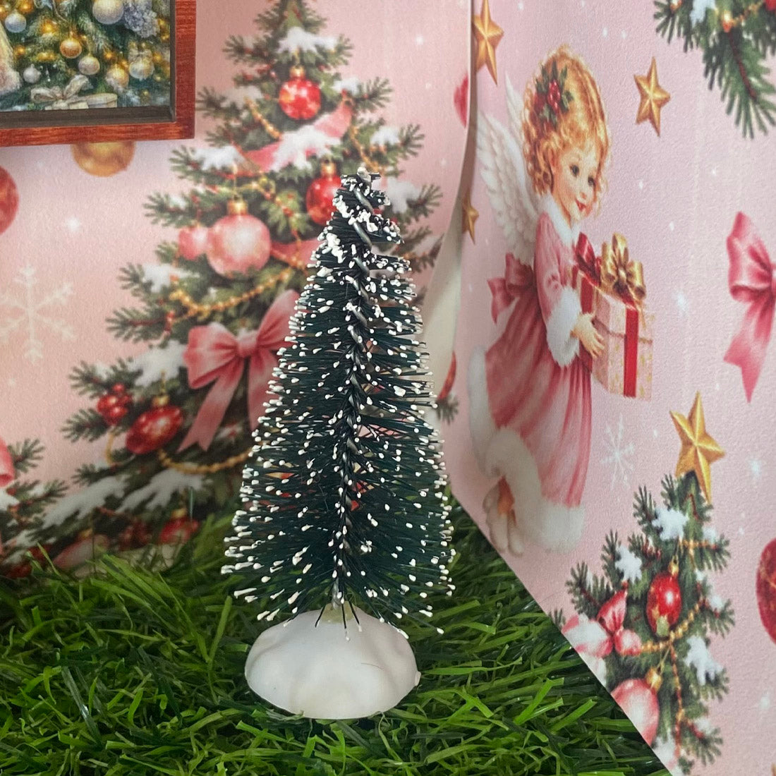 Miniature Snow-Tipped Pine Christmas Trees – 3 Sizes