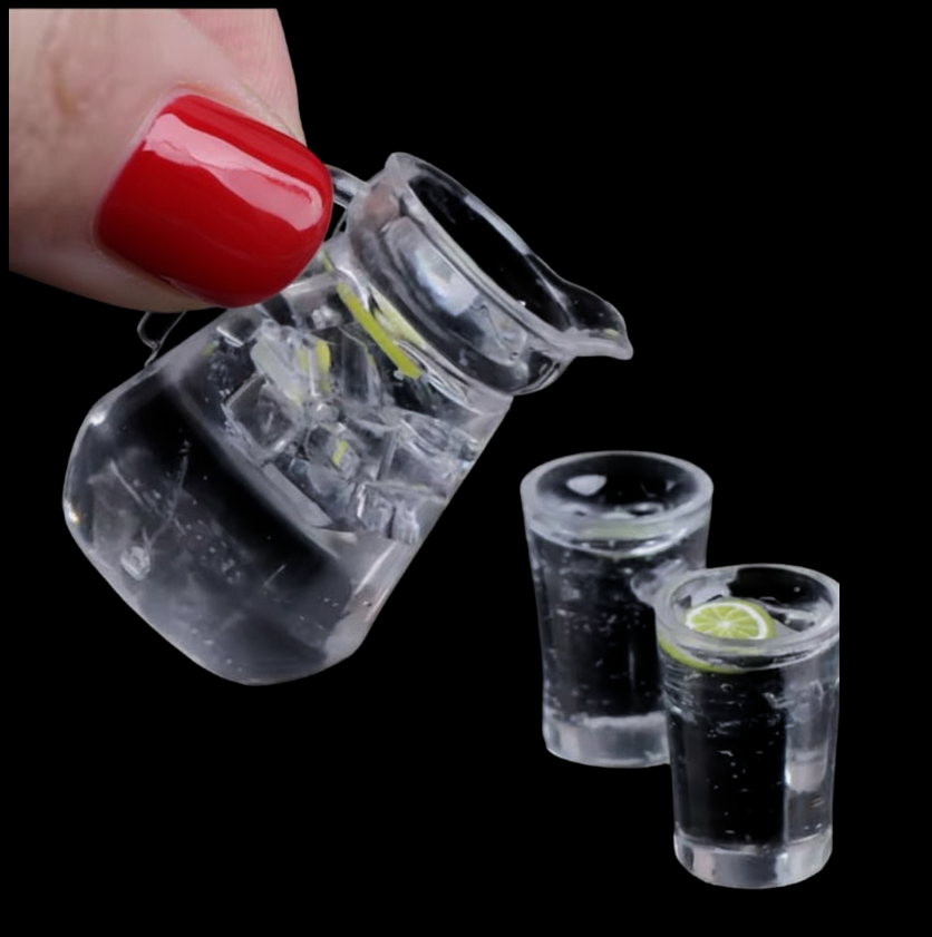 Miniature Water Jug and Glasses 3 Piece Set