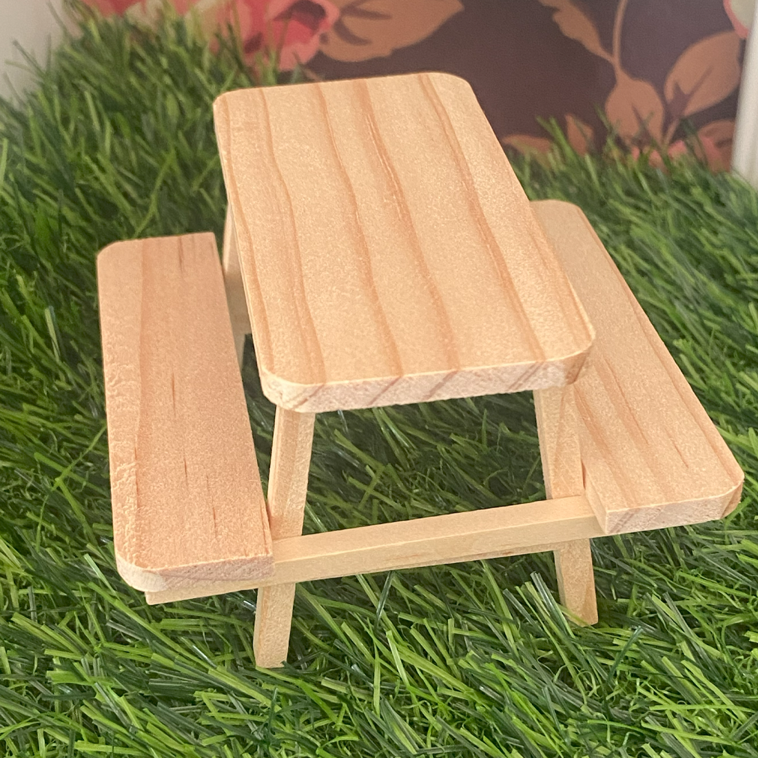Miniature Wooden Picnic Table – The Fairy Shop