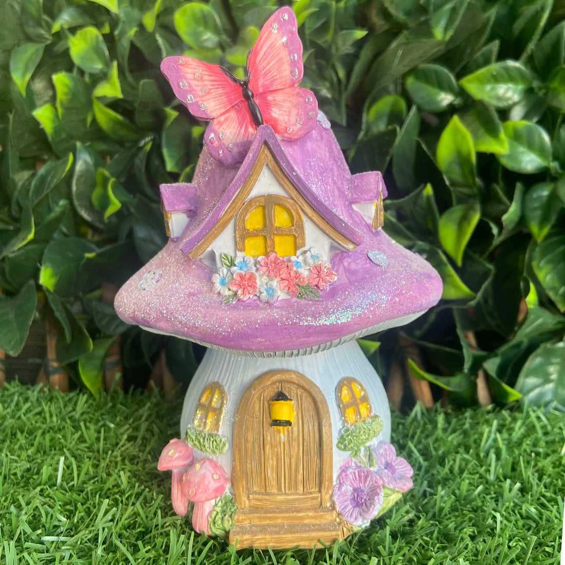 Mushroom Fairy House With Butterfly