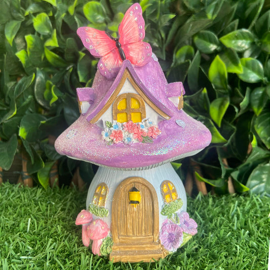 Mushroom Fairy House With Butterfly