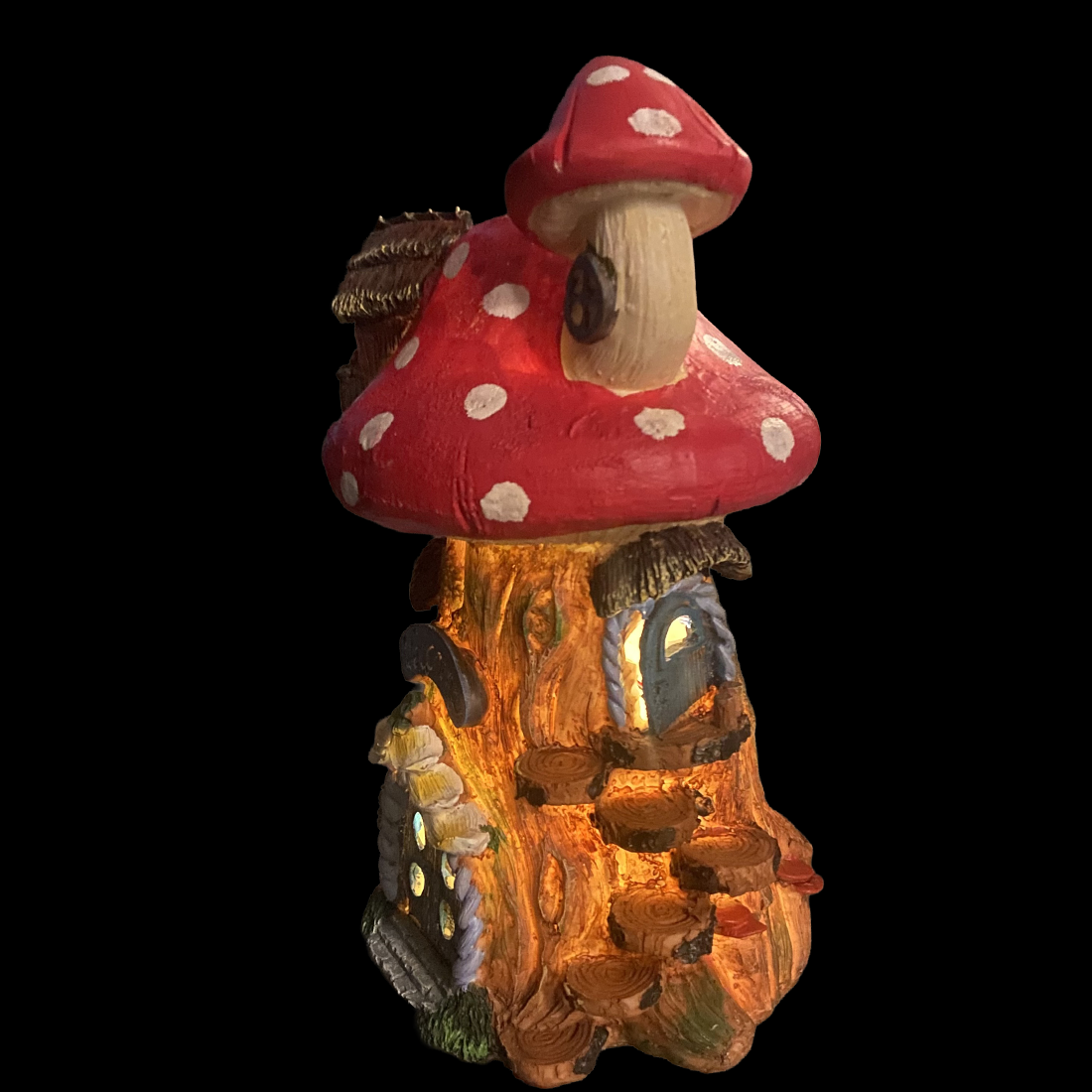 Mushroom Welcome Solar Fairy House