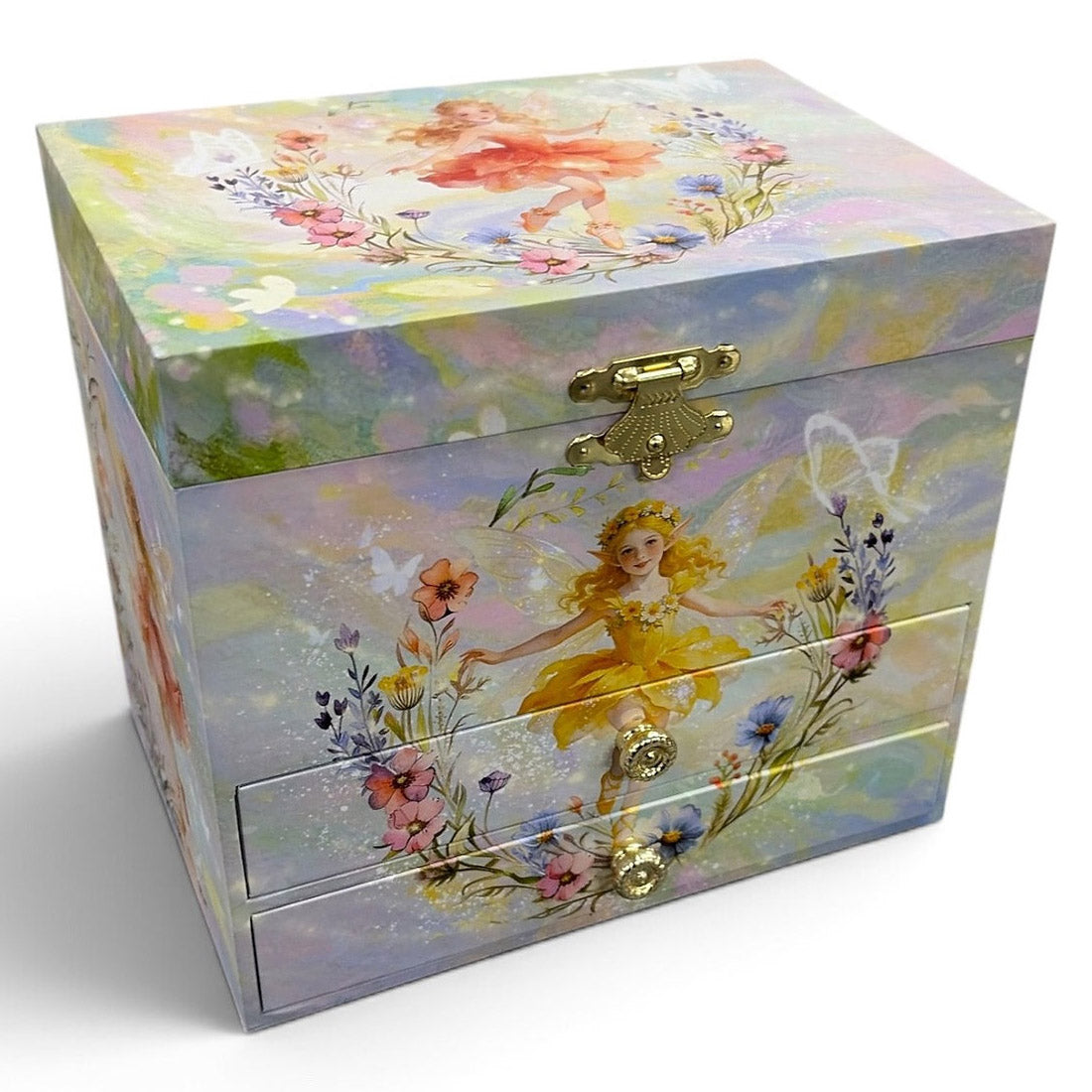 Musical Skipping Fairy Jewellery Box With Two Drawers