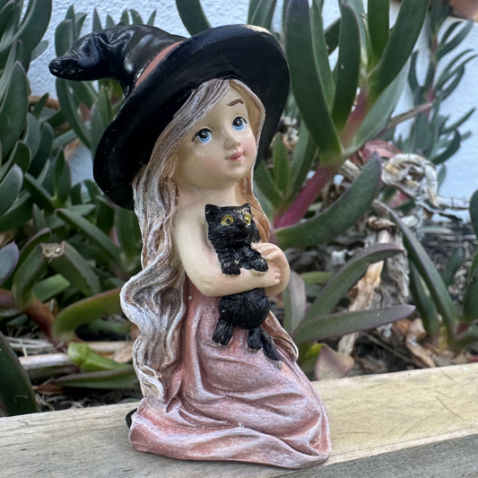 Mystic Kneeling Witch Figurine