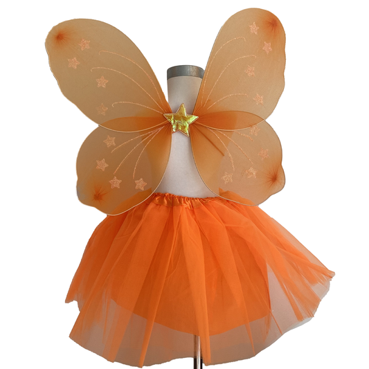Orange Fairy Tutu and Wing Set