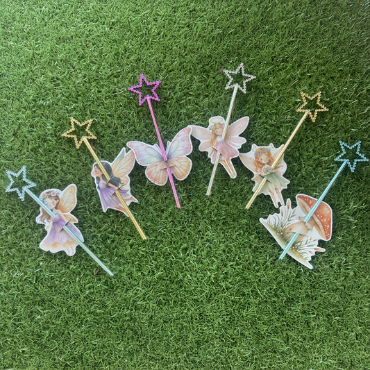Party Favour Fairy Wand and Holder Set of 6