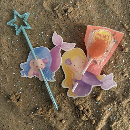 Party Favour Mermaid Wand or Lollipop  Holder Set of 5