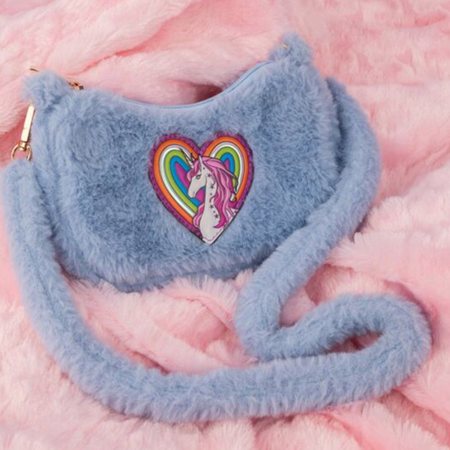 Periwinkle Blue Rainbow Cuddle Crossbody Purse