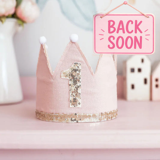 Pink 1st Birthday Crown