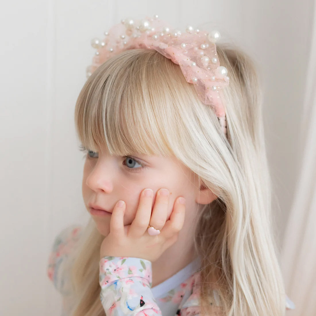 Pink and Pearl Headband