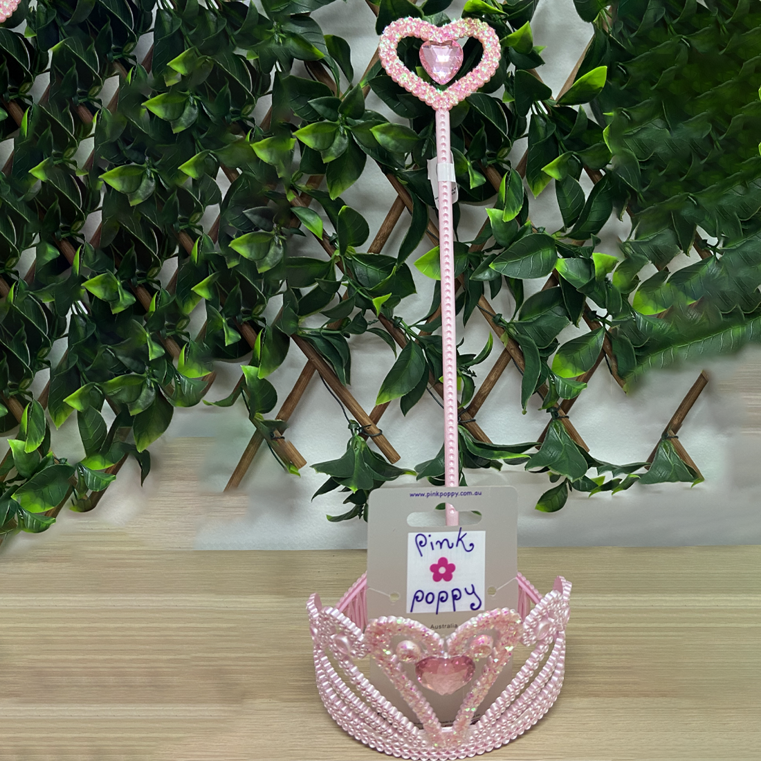 Pink Ballerina Jewel Heart Crown
