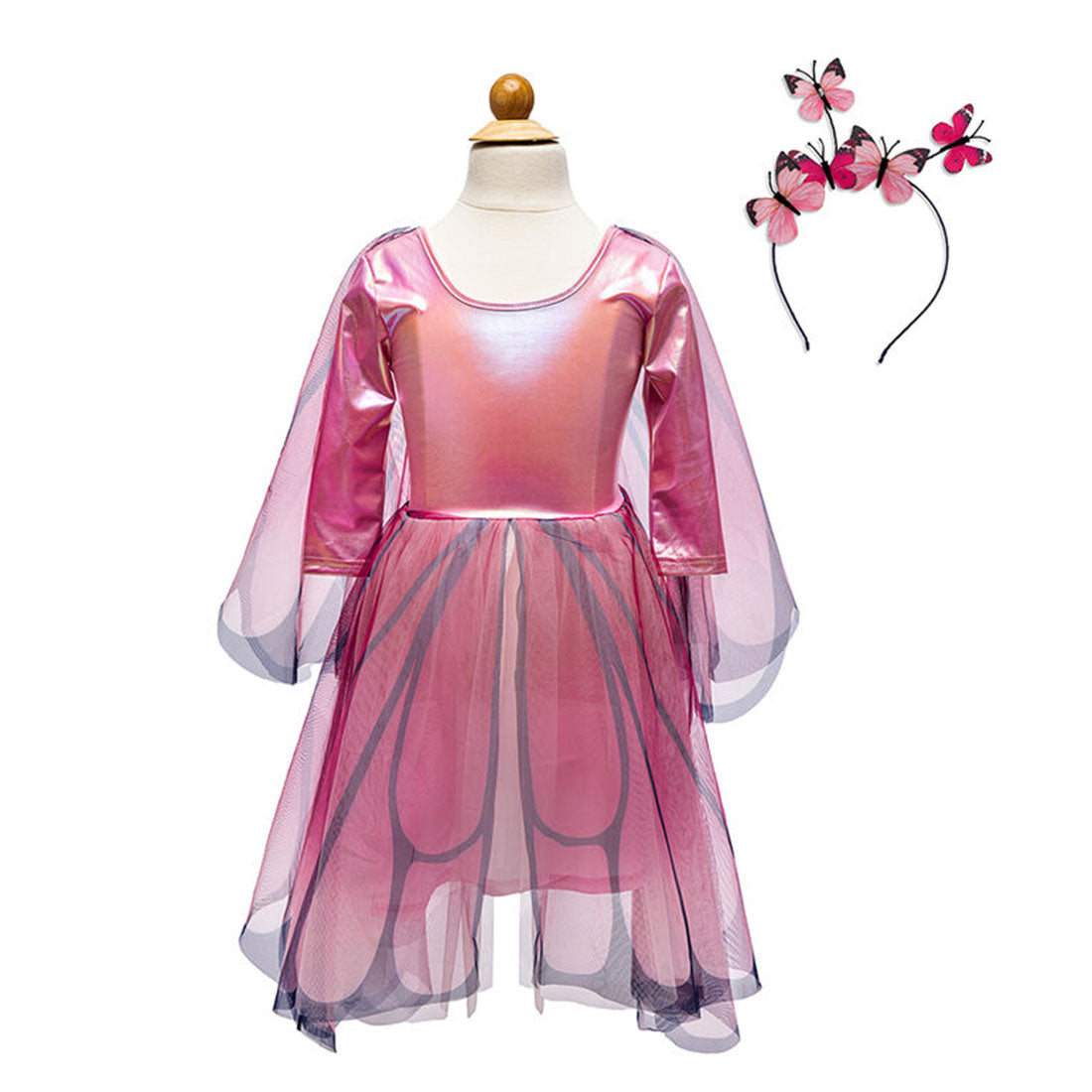 Pink Butterfly Twirl Dress with Wings Size 5-6